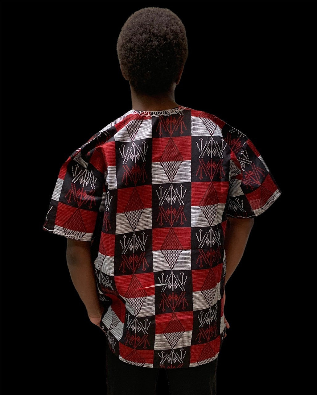 Embroidered African Print Dashiki