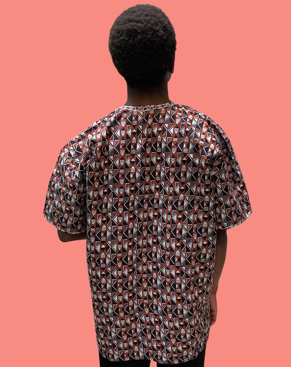 Embroidered African Print Dashiki