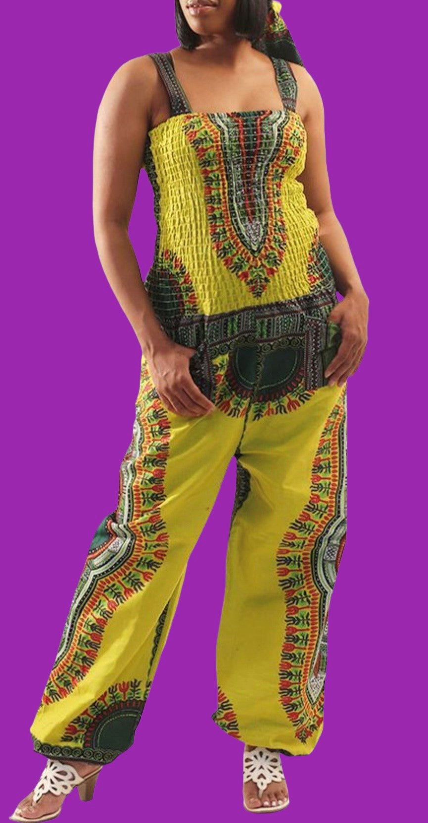 Traditional Print Jumpsuit
