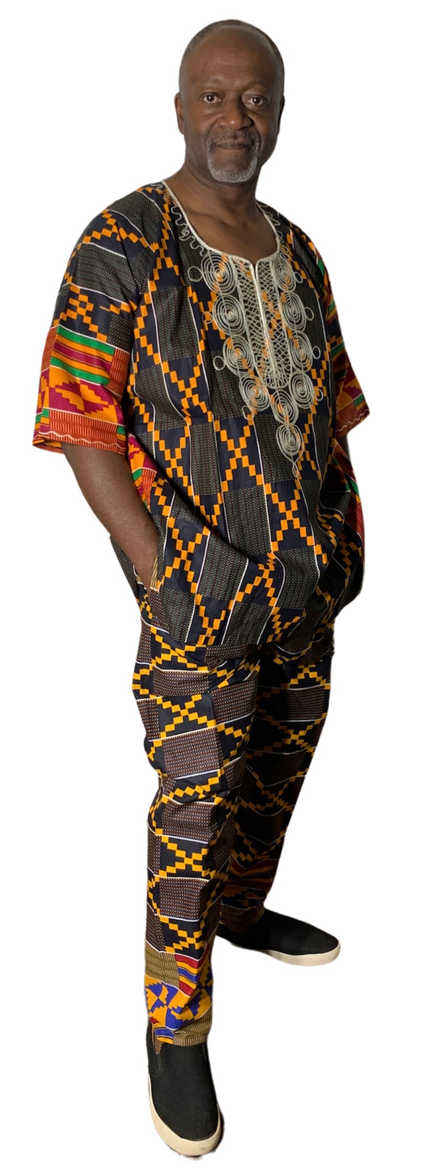 Men's 2 pc African Print Short Sleeves Suit