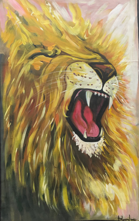Exclusive - Abstract Art - Roaring Lion