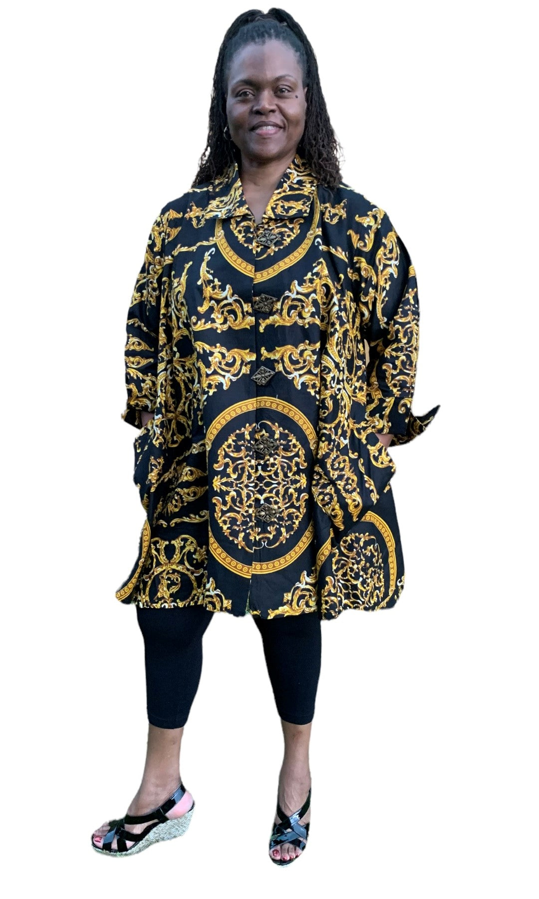 BIG BUTTON AUTHENTIC AFRICAN TUNIC DRESS