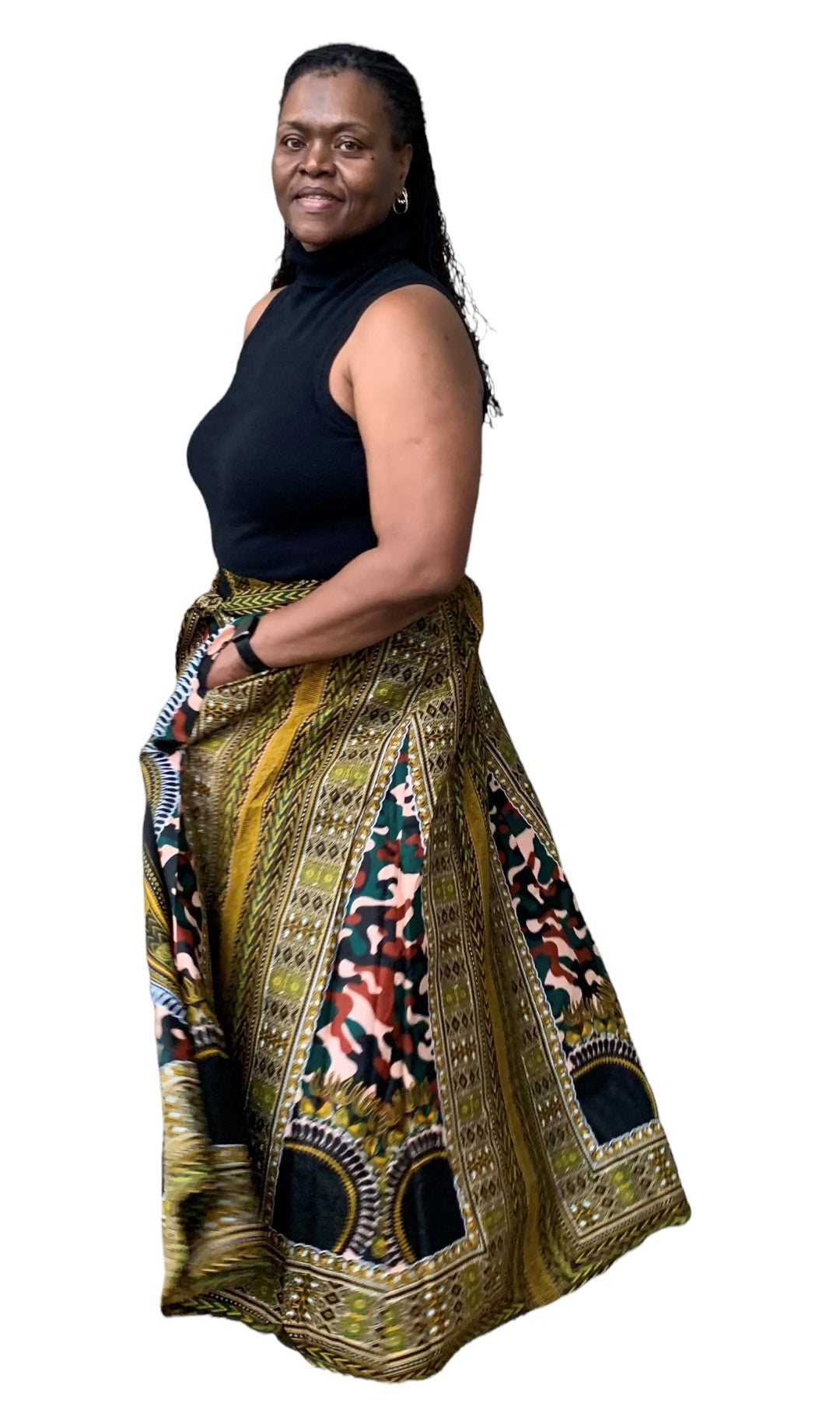 8 PANEL AFRICAN PRINT SKIRT - AUTHENTIC AFRICAN WAX