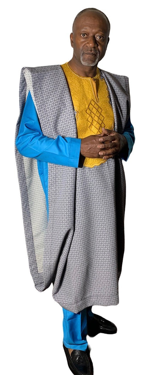 Africa Map 3 pc Agbada Suit