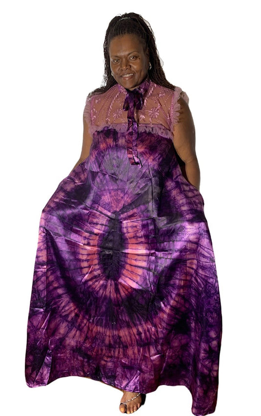 Tie Dye Print Long Dress